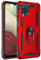 Coque pour Samsung Galaxy A12/M12 Housse Antichoc avec Anneau Rotatif Aimant 360 Degrés Etui Magnétique Rigide Dure Armure Bague Support Renforcée (Samsung Galaxy A12/M12, Rouge)