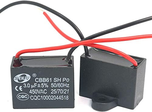 Fasizi 2 pièces CBB61 3 uF 450 V AC 50/60 Hz climatiseur Ventilateur Moteur condensateur de Fonctionnement