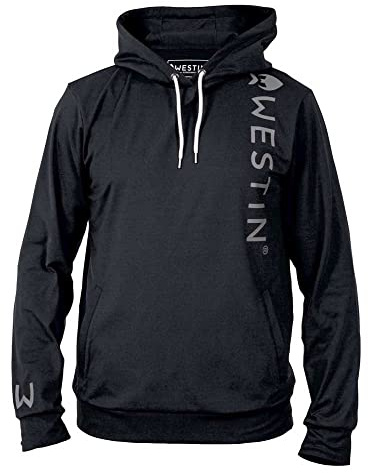 Westin Vertical Tech Hoodie Black - Angelpullover, Größe:XXXL