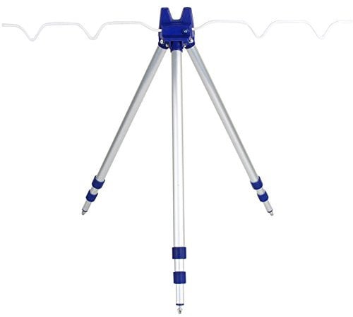 Aluminum Folding Fishing Rods Tripod with 3 Sections Retractable Fishing Rod Bracket for Outdoor Beach Travel Camping Fishing Stand Rest Tackle