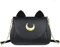 LIAOLI Mode Frauen Kawaii Handtasche Moon Sailor Luna Cosplay Messenger Crossbody Katze Geldbörse Pailletten Satchel Umhängetasche, Fa221212-moon-bk, 9.4 inch