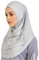 Prien Chic Hijab Für Damen, Türkisch Kopftuch Muslim, Frauen Konfektionskleidung Schal Kleider, Muslim Weicher Jersey Kopftücher, Burka, Easy Hijab Set, Muslimisch Abaya (Grau)