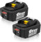 Energup Pack of 2 BL1850B 5.0Ah Replacement Battery for Makita Battery 18 V BL1850B BL1850 BL1840 BL1830 BL1820 BL1815 LXT-400 with LED Display