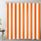 LB Rayures Orange et Blanches Rideaux de Douche 180x180cm Art géométrique Simple Rideaux de Bain avec Crochets, Minimaliste Imperméable Polyester Anti Moule Salle de Bain Décor