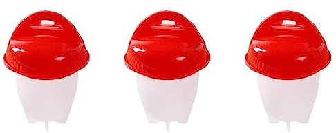 Egg Boilers, Non Stick Silicone Egg Boiler, No Shell Egg Poacher Cups, Non-stick Egg Cooker, Silicone Egg Boiler Cups, Egg Poachers for Kitchen, Easy to Clean, Fast Cooking Egg for Breakfast (3PCS)