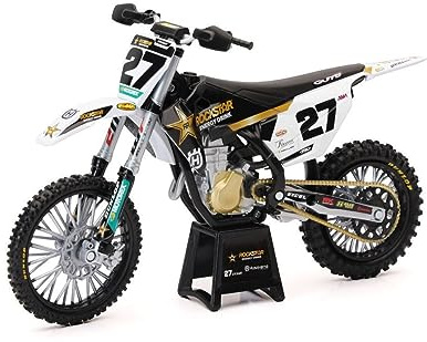 New Ray Toys 58403 Husqvarna Rockstar FC450 Team (Malcolm Stewart #27), Maßstab 1:12