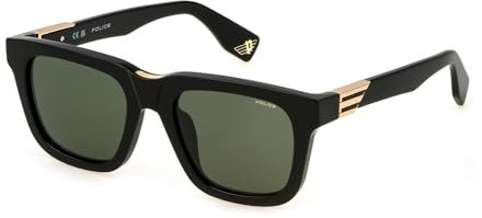 Police Herren Spln43 Sonnenbrille, schwarz (Shiny Black), 52