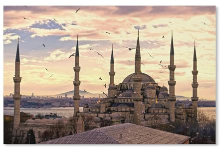 blobo DIY 5D Diamond Painting,Türkei Istanbul,Diamond Cross Stitch Komplettes Diamond Painting Kit Home Wanddekoration(50x50cm)-140
