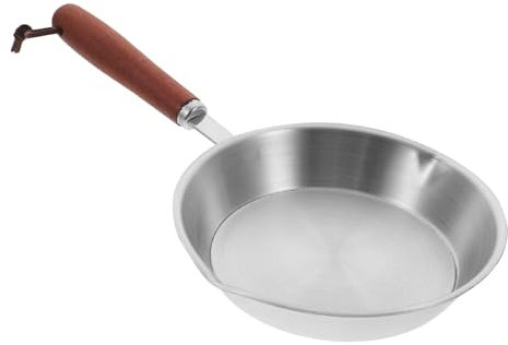 PRETYZOOM Poêle en acier inoxydable, Ø 12cm, en acier 304 inoxydable, non revêtue, passe au lave-vaisselle, à induction, passe au four