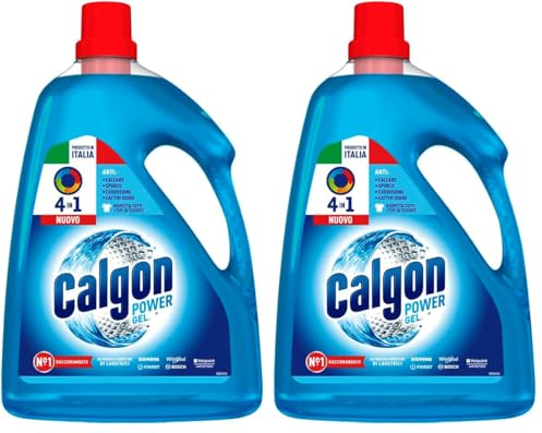 Calgon Power Gel 4 in 1 per Capi Morbidi, 2 Confezioni da 2.25l di Anticalcare per Lavatrici, Additivo per una Protezione da Calcare, Corrosione, Sporco e Cattivi Odori