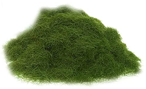 BEBIKR Herbe statique de 5 mm - Poudre verte - Fausse herbe de jardin - Paysage miniature - Sable artificiel - Modèle de paysage ferroviaire - Tufts statiques - Paille de 4 mm - Scène verte