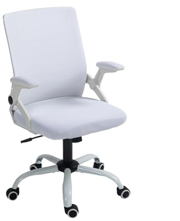 Panana Mesh Back Office Chair Rolling Ergonomic Desk Chair with Wheels Adjustable Height Task Chair (White)