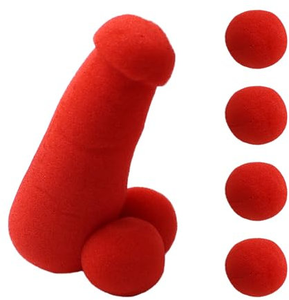 Hsthe Sea 1 Set Small Sponge Brother Magic Tricks,4 Pcs Red Sponge Balls Funny Gadgets Street Stage Close up Magic Tricks Magician