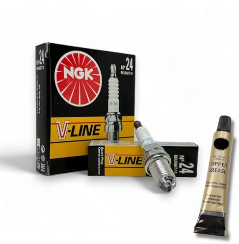 4x Zündkerzen V-Line passt für VW Lupo 1.4/1.6 Bj. 1998-2005 + Kupferfett