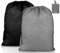 2 Stück Wäschebeutel Reise, Faltbarer Wäschesack Reise, Wasserdicht Wäschesack Groß, Wäschebeutel Schmutzwäsche mit Kordelzug, Laundry Bag für Wäscheraum Camping Reisen, 60 x 80 cm, (Schwarz & Grau)