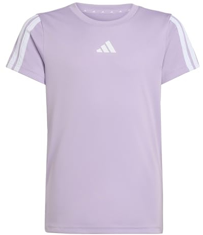 adidas Mädchen Train Essentials 3-Stripes T-Shirt, Powder Plum/White, 11-12 Years