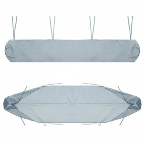 Sandyseptember Copertura impermeabile per tenda da patio, in tessuto Oxford 300D, copertura protettiva di ricambio, per veranda, tenda invernale con cordoncino, per esterni, giardino (4 m, grigio)