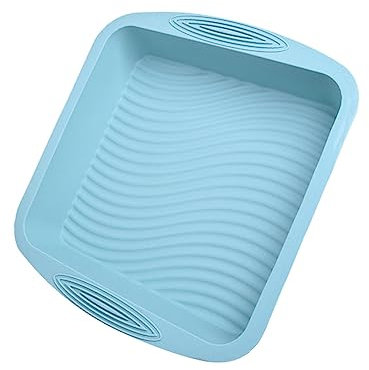 Kuchenform 8x8 Backform Antihaft-Silikon-Kuchen-Silikon-Backform für Kuchen, und Lasagne Silikonform Beton Rund (C, One Size)