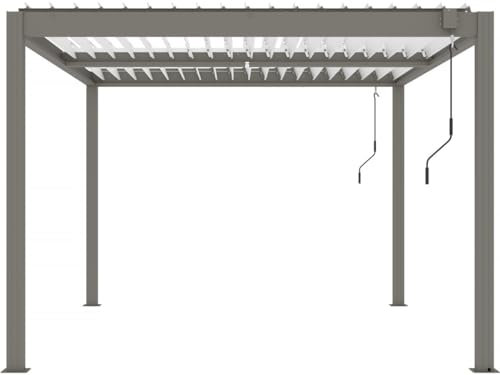 Hábitat y Jardín Pergola Bioclimática Windsor - 3 x 4 m - Gris pardo