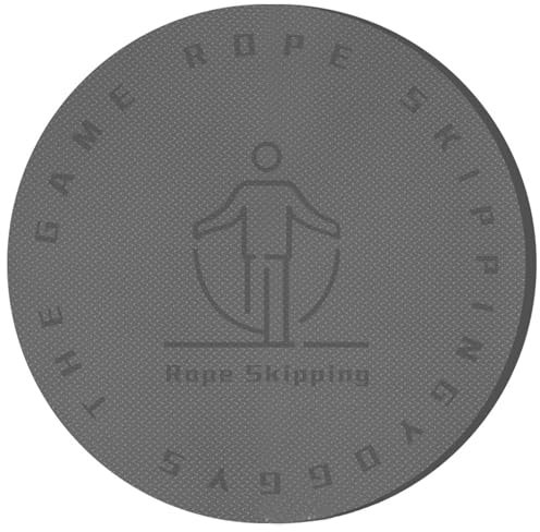 Generic Jump Rope Mat - Exercise & Yoga Non-Slip Shock Absorbent Mat | Grey