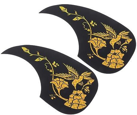 Toddmomy 2stücke Gitarren-schlagbrett-aufkleber Anti-kratz-platten-aufkleber Schutz-aufkleber Aus Hochwertigem Klebendes Design Exquisites Muster Für Gitarren