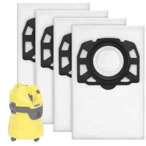 Sacs d'aspirateur compatibles avec les aspirateurs eau et poussière Karcher WD2 Plus, WD 3, KWD 1, KWD 2, KWD 3, MV 3, SE 4001, SE 4002(4PCS)