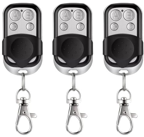 Fernbedienung Garagentor, 3 Stück 433 MHz Universal Fernbedienung Klonen, Garagentoröffner Kompatibel mit Marantec, Handsender 433 MHz, für Schalter Licht, Garagentor Autos, Rollladenschalter