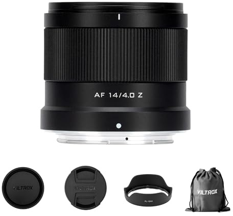 VILTROX 14mm F4.0 Z-Mount Obiettivo per Nikon, Full Frame Grande Apertura Ultra-Grandangolare Messa A Fuoco Automatica Primo Obiettivo Compatibile con Fotocamere Nikon Z-Mount Z5 Z50 Z50II Z6