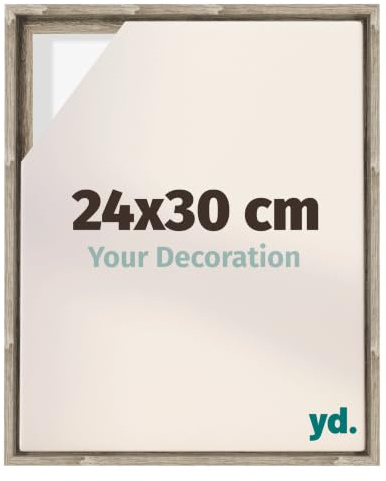 yd. Cornice 24x30 cm Rovere - Cornice in MDF Lyon | Cornice a cassetta per tele, Adatta per tele fino a 2 cm di spessore, Senza pannello posteriore né vetro, Made in Holland