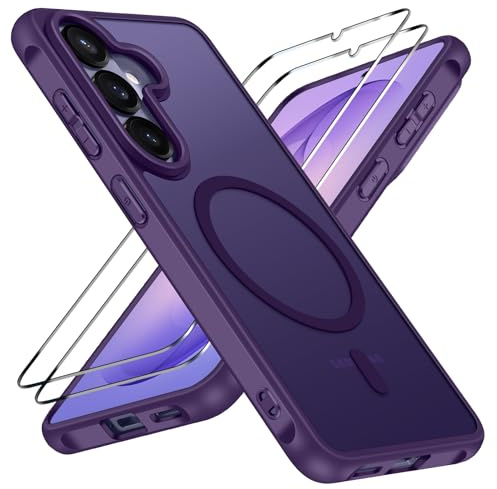iVoler Cover Magnetica per Samsung Galaxy s26 5G con 2 Pezzi Pellicola | Opaca Viola, Profondo Compatibile Con MagSafe, Protezione Anticaduta Di Livello Militare, Traslucida Opaca, Sottile Antiurto