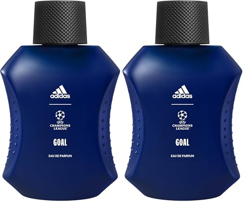 adidas UEFA GOAL Edition Eau de Parfum 100 ml – Freschezza lunga tenuta – Salvia & Legno di Cedro, Vegan (Confezione da 2)