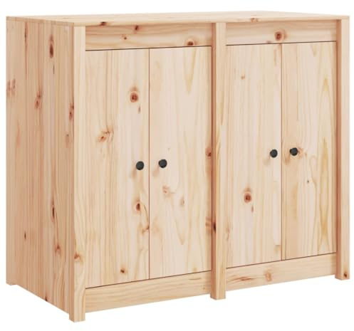 PUGYNBK Outdoor-Küchenschrank aus massivem Kiefernholz mit viel Stauraum für Töpfe und Geschirr, Stabiler Oberplatte und praktischen Türen für Ihre Gartenküche
