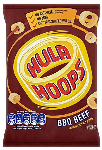 KP Hula Hoops BBQ Beef - Pack Size = 32x34g