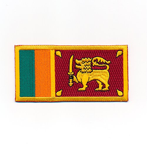 hegibaer 40 x 20 mm Sri Lanka Colombo Ceylon Flagge Flag Aufnäher Aufbügler 1030 Mini