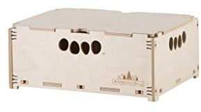 Werkzeugbox aus Holz Holzkiste Naturbelassen 40x30x17cm 15 Liter mit Deckel stapelbar Aufbewahrungsbox