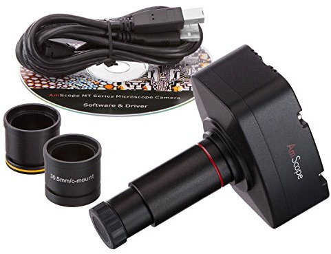 AmScope - 5.0MP USB 2.0 Microscope Camera, Digital Imager, Compatible with Windows/MacOS - MA500