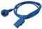 ROLINE Netzkabel, gerade IEC-Buchse, blau, 1,8 m