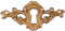 Victorian Style Antiqued Brass Decorative Keyhole Cover | 2-1/4 W x 1-1/8 H | Keyhole Escutcheon Plate for Cabinet Door, Dresser Drawers, Desk | Antique Furniture Hardware | UA-81AB
