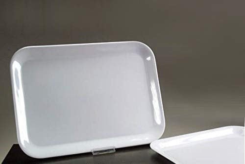 GICOS SRL Vassoio Rettangolare Bianco 100% MELAMINA 40 * 29 CM LAD-598876