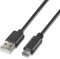 CABLE AISENS USB TIPO-C MACHO A USB TIPO-A MACHO 3A 0.5M NEGRO A107-0050