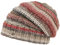 LIERYS Bernardo Oversize Strickmütze Damen/Herren (26 cm lang) - Made in Germany - Wintermütze aus Schurwolle - Long Beanie in One Size 55-63 cm - Mütze mit Umschlag - Winter grau-rot One Size