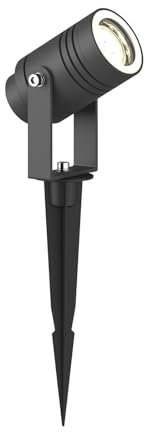 Lucande Außenleuchte Galina (Modern) in Alu aus Aluminium (1 flammig, GU10) - Erdspießleuchte außen