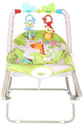 Ichiias Baby Chair Detachable Soft Baby Rocking Chair Cradle with Two Toys