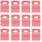 Oblique Unique® 12 Geschenkschachteln Geschenkverpackung Geschenkbox Geburtstag Kindergeburtstag Geschenk Verpackung Gastgeschenk Zick Zack Muster (Rot Weiss)