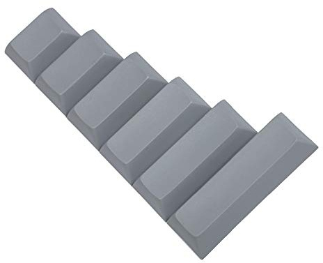YMDK Customized Blank DSA 1.25 1.5 1.75 2.25 2.75 Keycap 1.4mm PBT for MX Switches Keyboard (4 pcs 1.5u, Dark Gray)