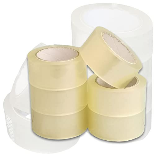 Capra Falconeri 6 Rolls Clear Strong Packing Tape 48mm x 92m (100 Yards) – Heavy Duty Packaging Tape for Boxes & Parcels – Secure, Sticky & Durable Seal All Purpose Tape Roll