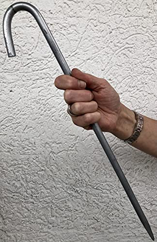 10x Hering Bodenanker XXL 42cm + 1 BILDMAGNET! Heringe Erdspieß Zeltheringe sturmsicher Stahl für Harte Böden, Sturmband, Erdnägel stabil, Befestigung Trampolin Zelt Vorzelt Pavillon, Camping Outdoor