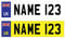 Pack of 2 United Kingdom Little Tikes Number Plate for Car (140 x 35 mm) Self Adhesive Waterproof Personalised Number Plates Stickers Packwith®