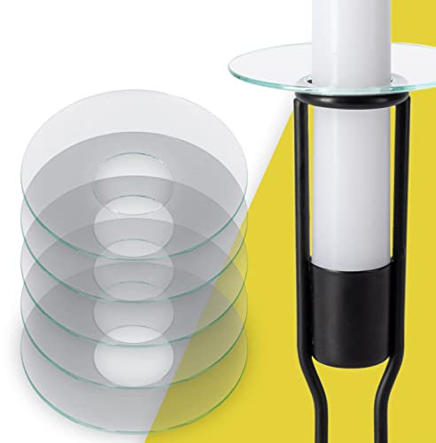 WIKAKERZEN Tropfenfänger für Kerzen oder Tropfschutz für Spitz- & Stabkerze und Kommunion-Kerze | Handmade in Germany | Kerzen Tropfenfänger (Klar, 23x67mm-20er-Set)