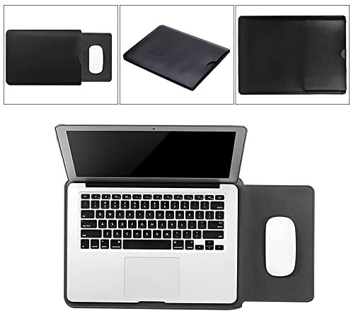 13 Inch Laptop Sleeve Bag Laptop Stand,Ultra-slim Lightweight Case/Water-Resistant PU Leather Computer Tablet Carrying Bag/Pouch Skin Cover for Acer/Asus/Dell/Lenovo(Black, 13 inch)
